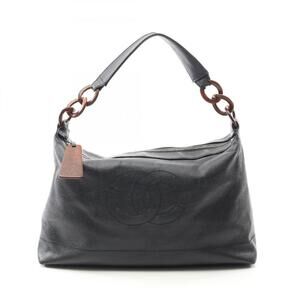 CHANEL Black Logo Shoulder Bag